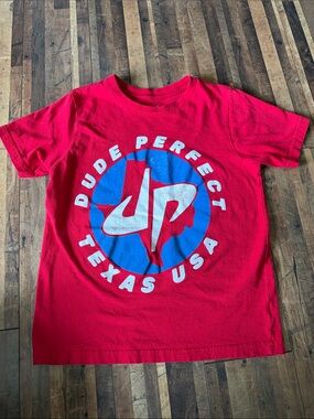 Dude Perfect Kids' Red Graphic Tee